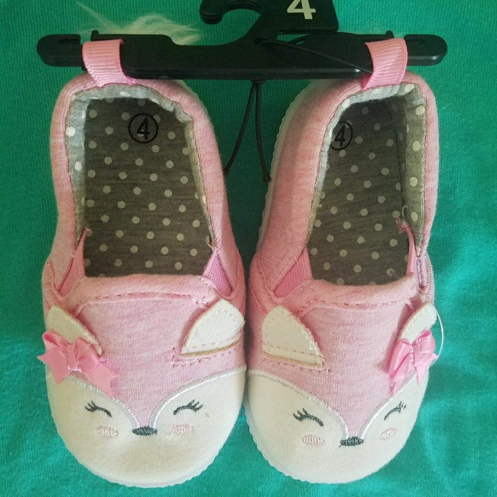 Size 4 Infant Pink Fox Shoes nwt